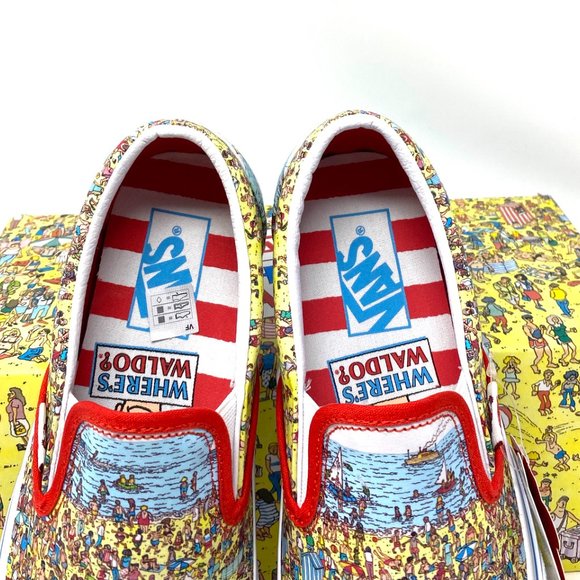 VANS Sneakers Men’s Size VN0A33TB3WO Classic Slip On Where's Waldo? Multi Canvas - Picture 5 of 12
